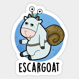 Escar-goat Cute French Snail Pun Sticker